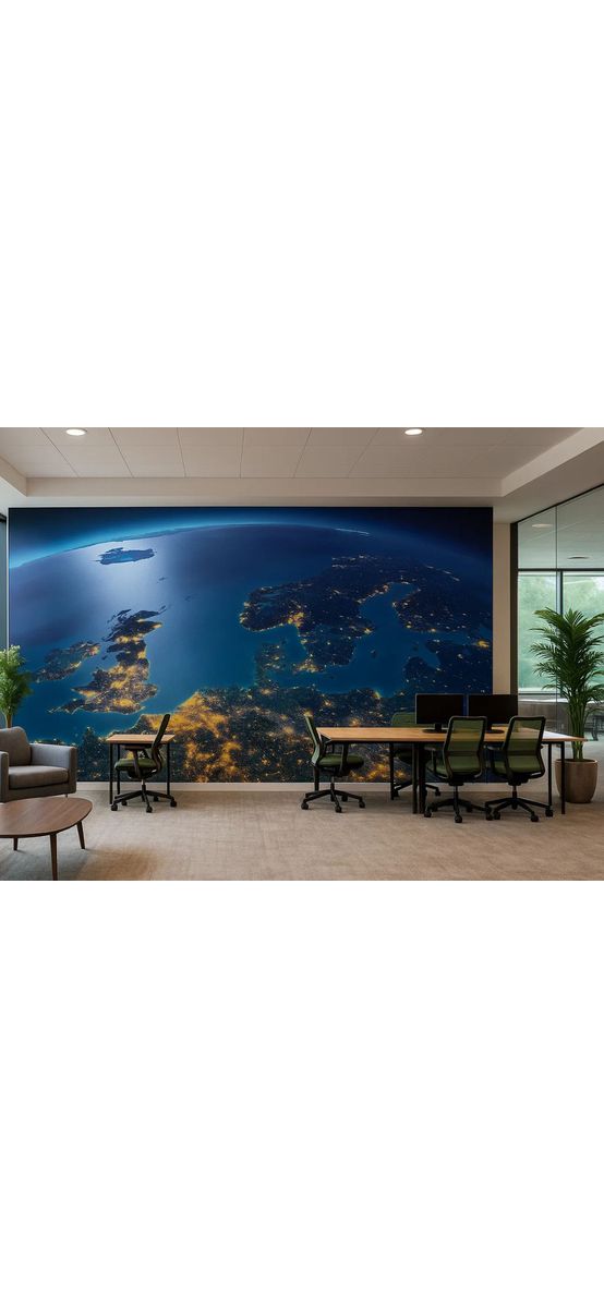 Fototapet autoadeziv, Dimex From Space, Europa văzută din spaţiu, 375x250cm