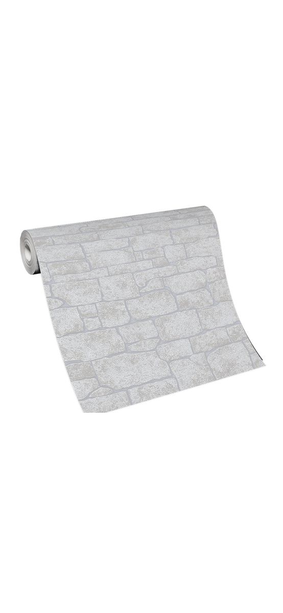Tapet imitaţie zid piatră gri deschis, Erismann Imitations 1009110