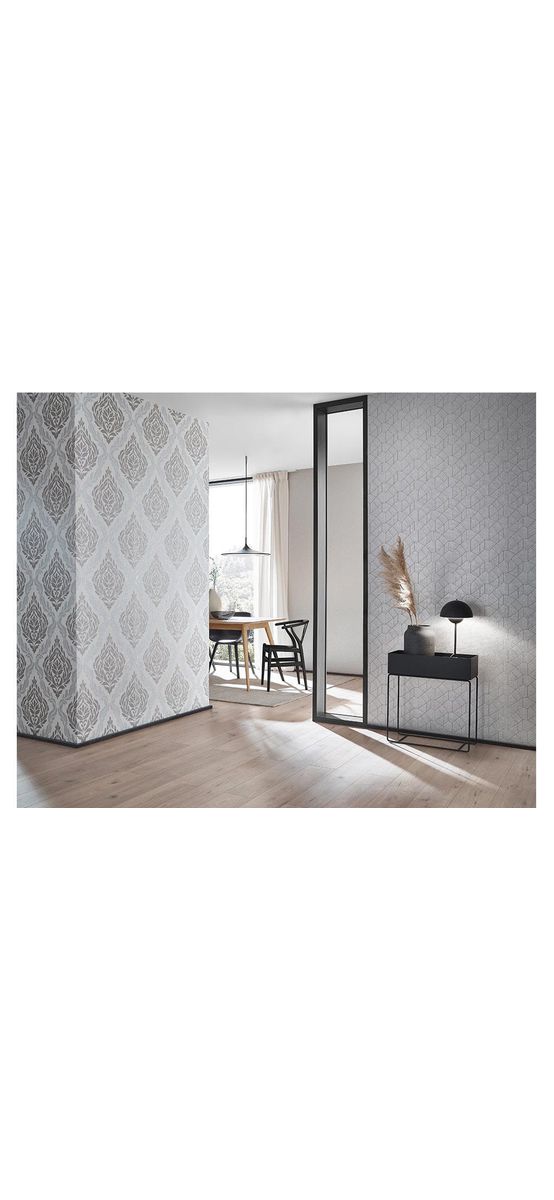 Tapet clasic, Carat 1006014, model elegant argintiu