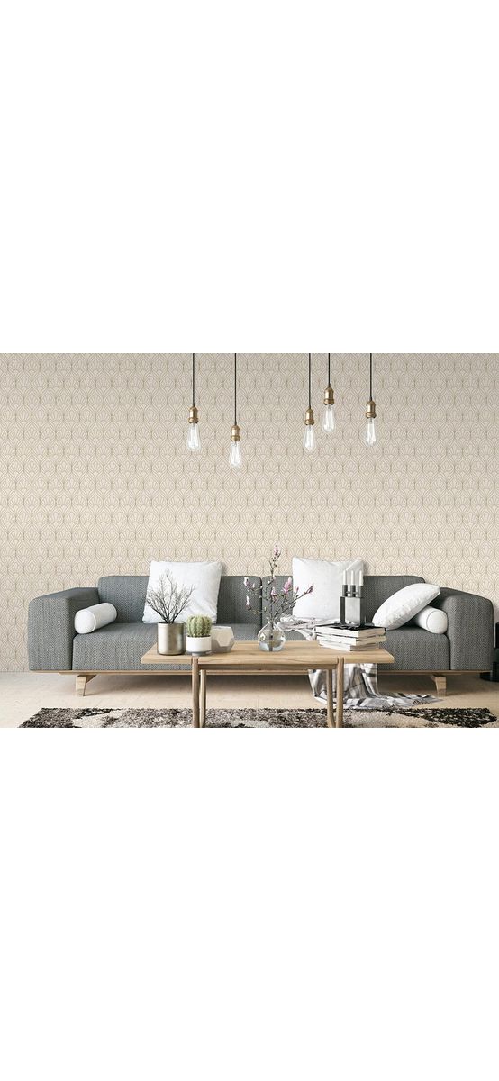 Tapet clasic, Erismann, bej cu detalii aurii, Profi Selection 638902