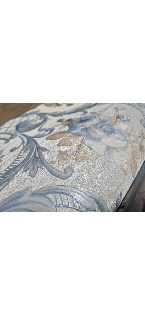 Tapet clasic, cu model floral bleu, Marburg Opulence Classic 58267