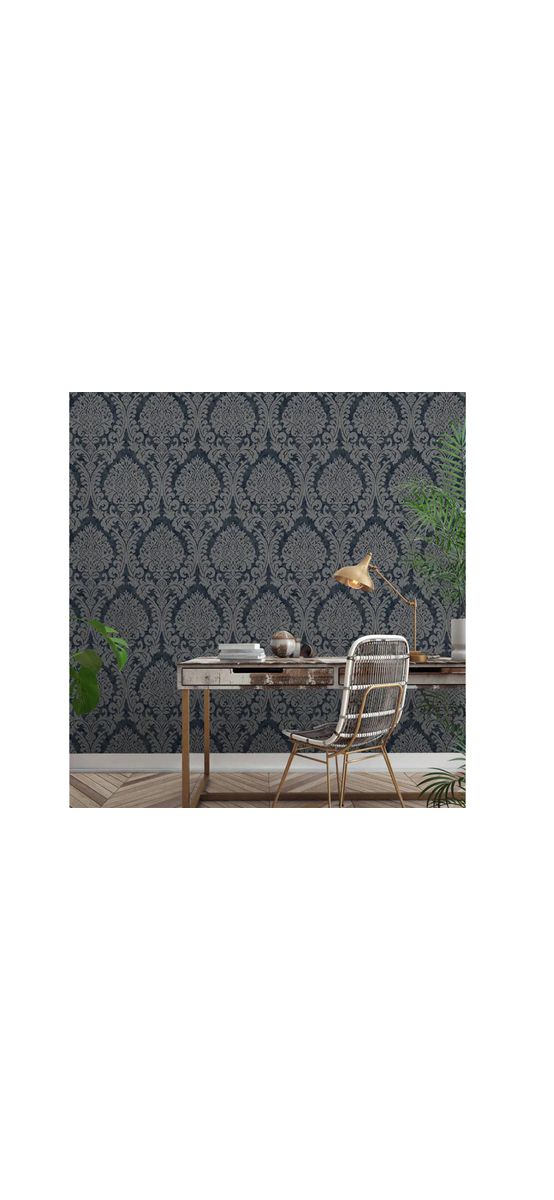 Tapet clasic albastru, Grandeco A50101