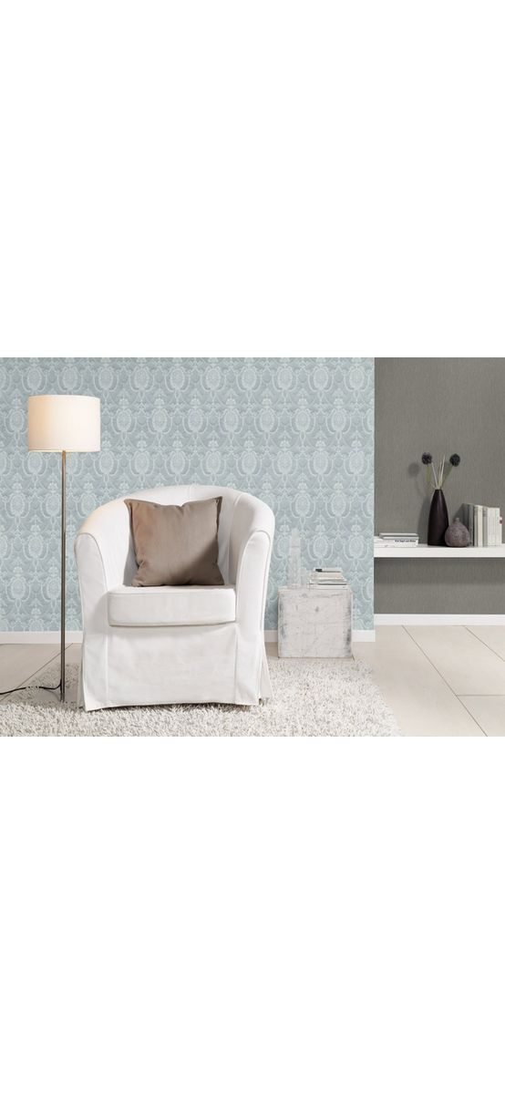 Tapet clasic gri argintiu, Rasch 570830