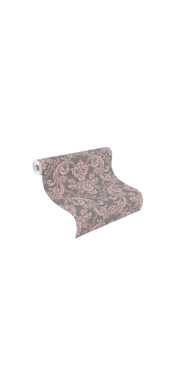 Tapet clasic gri şi roz, Rasch 570649