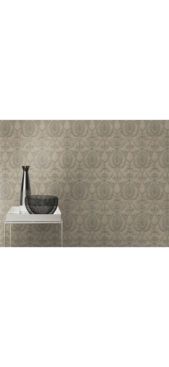Tapet clasic maro taupe, Rasch 570854