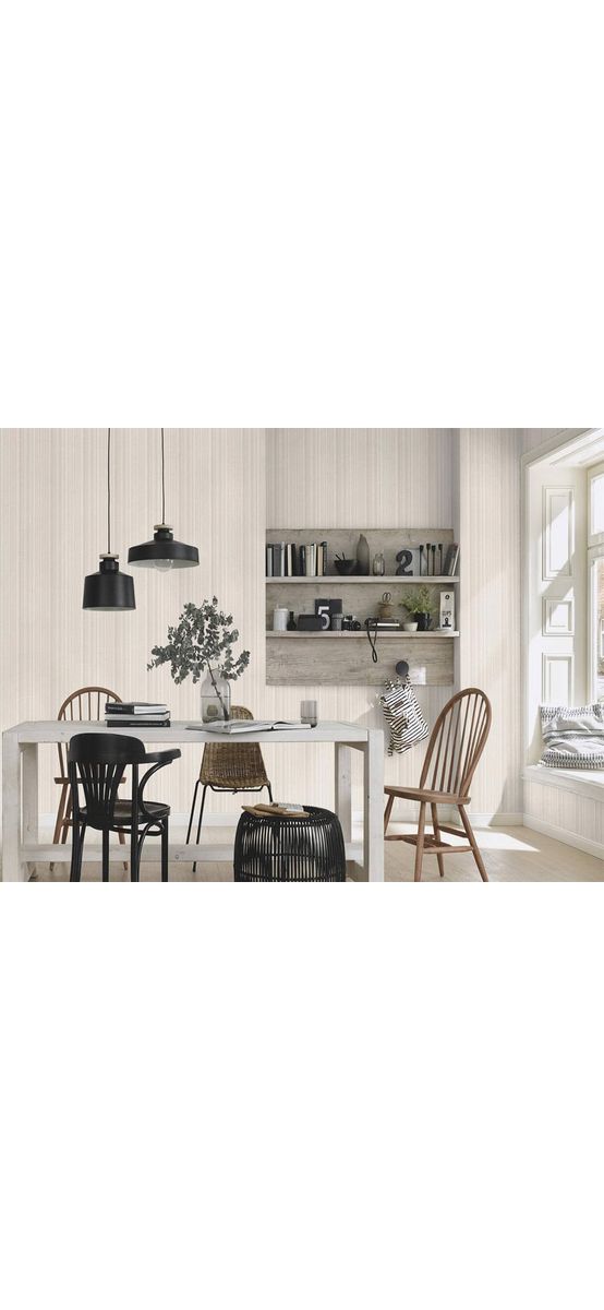 Tapet modern crem, Erismann, dungi în degrade, GMK 1004814