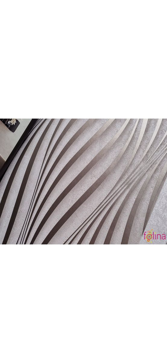 Tapet ivoire cu model dungi şerpuite argintii, Marburg City Glow 34259