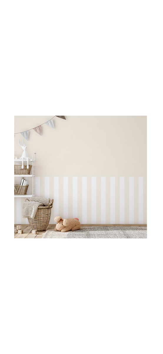 Tapet cu dungi crem, Marburg Little Adventures 82260