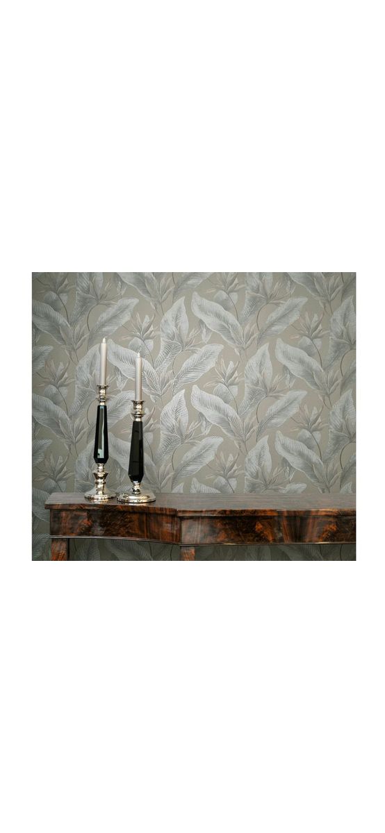 Tapet premium Marburg Whisper 36465 bej nisipiu cu frunze tropicale si efect texturat