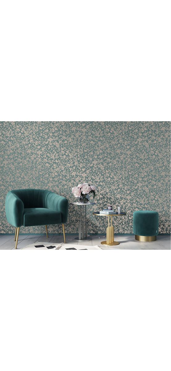Tapet vernil cu model floral argintiu, Ugepa Adele M52414