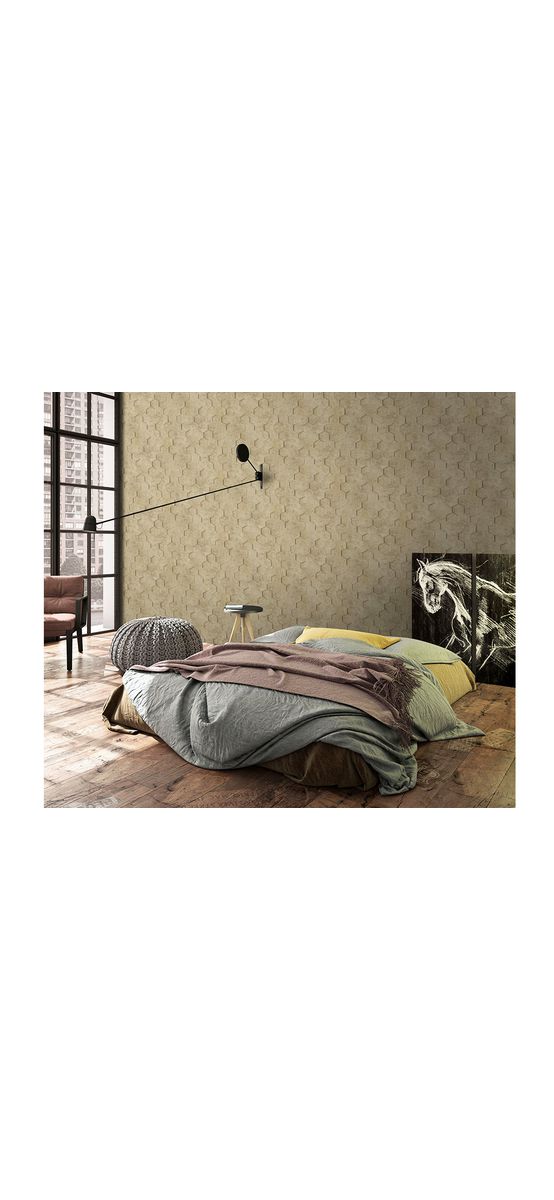 Tapet imitaţie decorativă bej, Marburg Kyoto 34163, vlies, rolă de 5mp