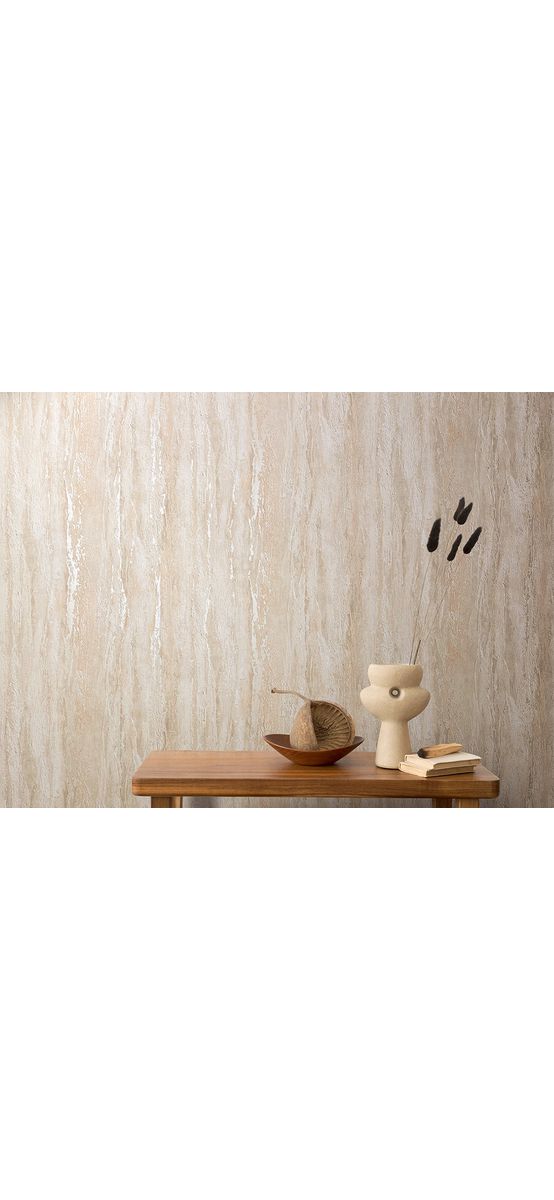 Tapet imitaţie decorativă bej, material texturat, Marburg City Romance 35154, 053x10 metri