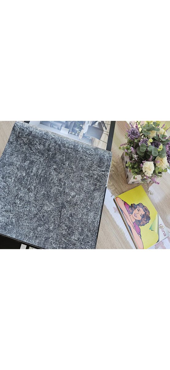 Tapet imitaţie decorativă gri închis, Erismann GMK41037710, vlies extralavabil