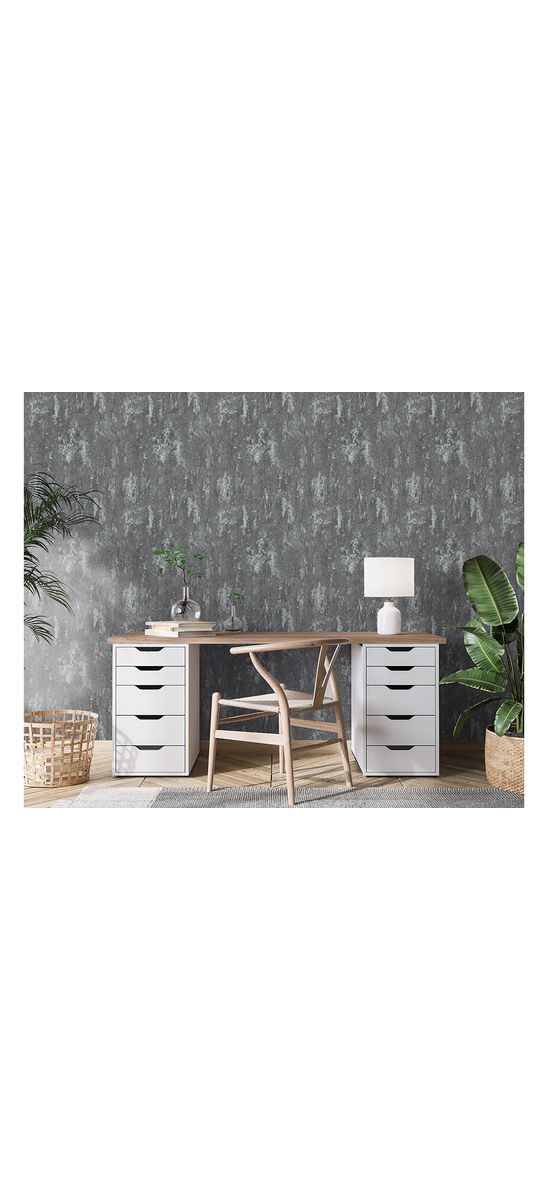 Tapet imitaţie decorativă gri închis, Erismann Casual Chic 1027310