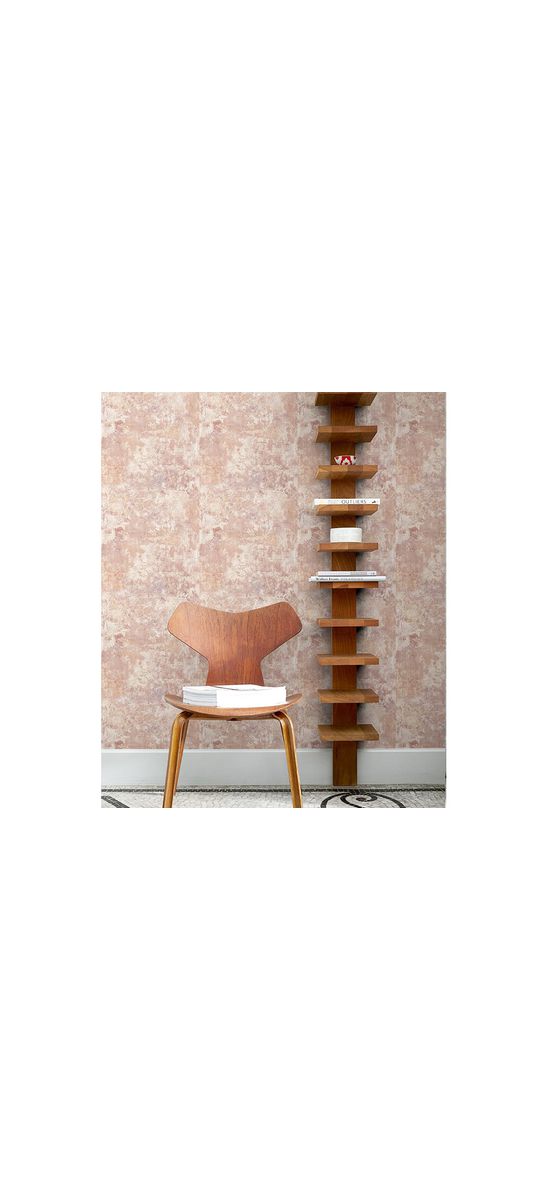 Tapet imitaţie decorativă roz somon, Grandeco 170805