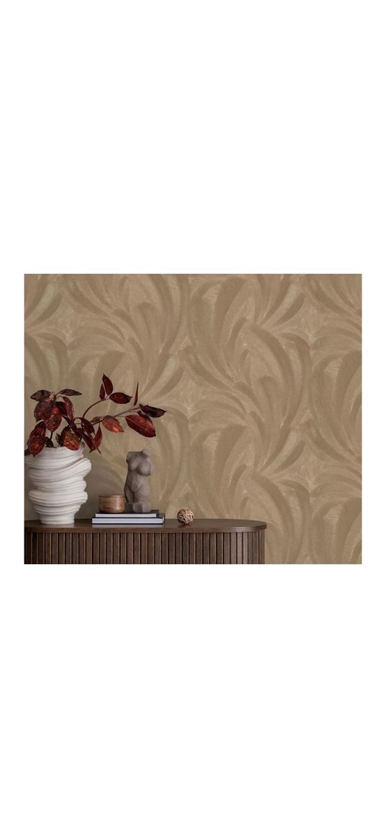 Tapet vlies Erismann Elysium 1047630, decor cu frunze aurii, rolă de 0.53x10 meri