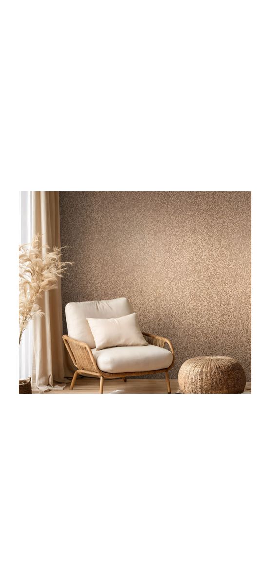 Tapet bej cu model floral metalic, Marburg Ritus 35533, vlies, rolă de 0.53x10 metri