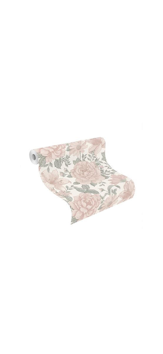 Tapet floral roz pastel, Rasch 252439