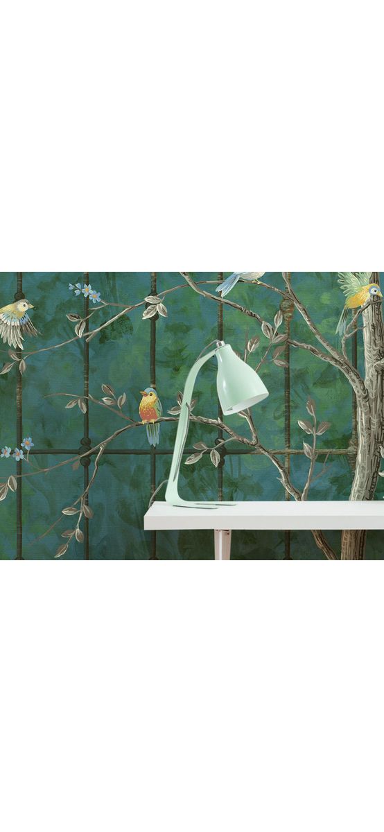 Fototapet cu copaci, Komar Park avenue, verde, 400x250 cm