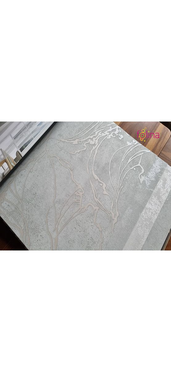 Tapet gri deschis cu model abstract argintiu, Marburg City Glow 34253