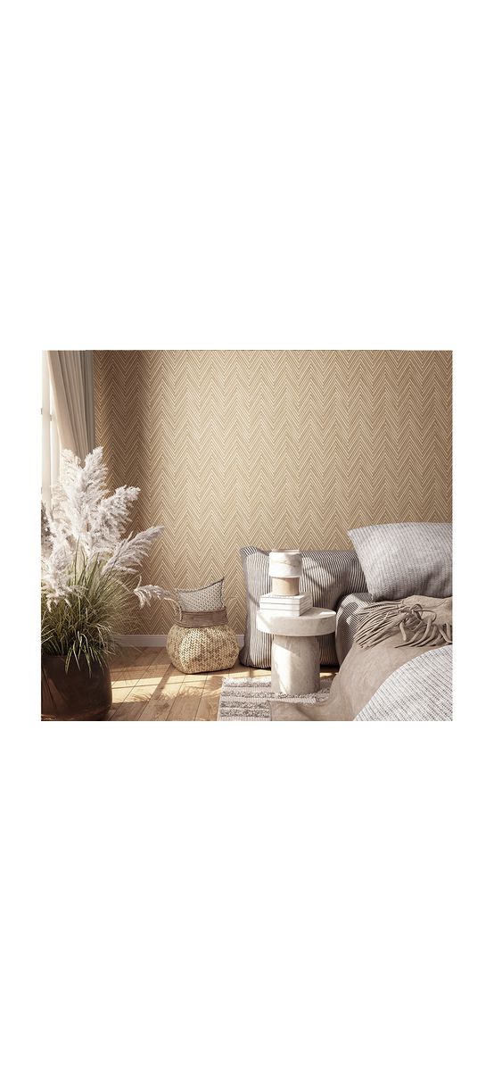 Tapet chevron bej texturat, Marburg Travertino 33376, vlies extralavabil