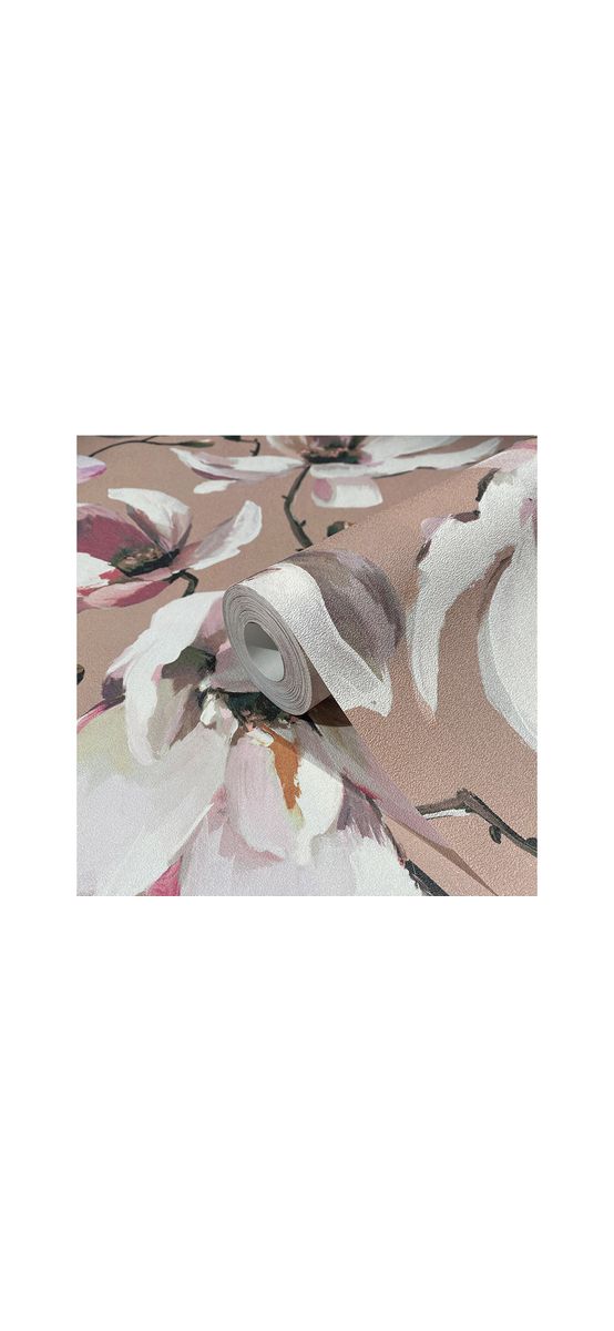 Tapet floral bej cu magnolii, Marburg Kyoto 47465, vlies, rolă de 5mp