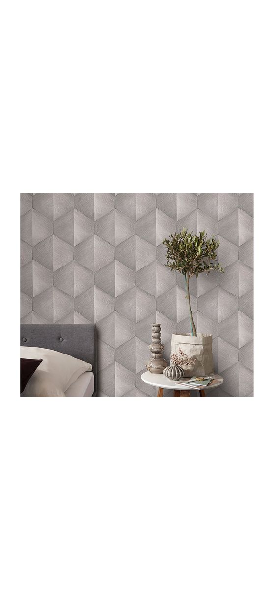 Tapet gri taupe cu model geometric, Erismann GMK4 1037038, vlies extralavabil