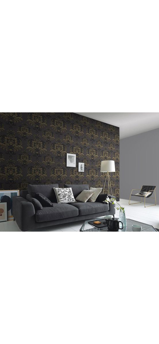 Tapet clasic cu model gri închis, Spotlight 1010234