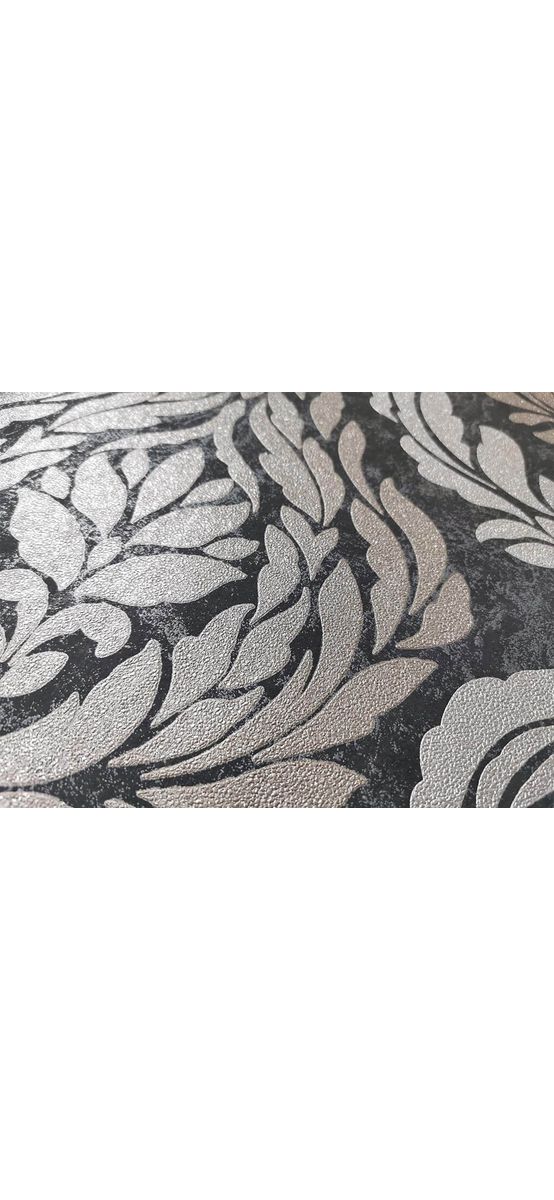 Tapet clasic, Carat 1006037, gri închis cu model argintiu