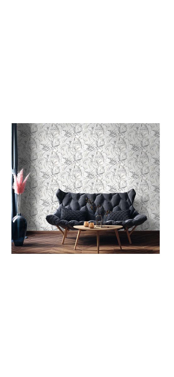 Tapet floral gri, Erismann Elle decoration 1020210
