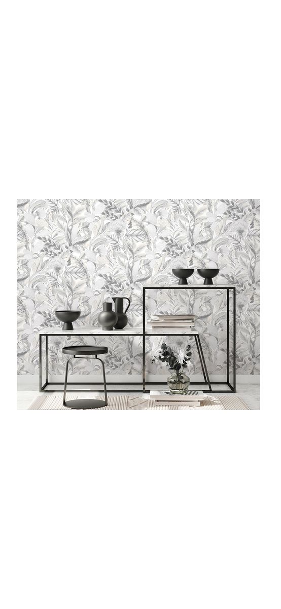 Tapet floral gri, Erismann Elle decoration 1020210