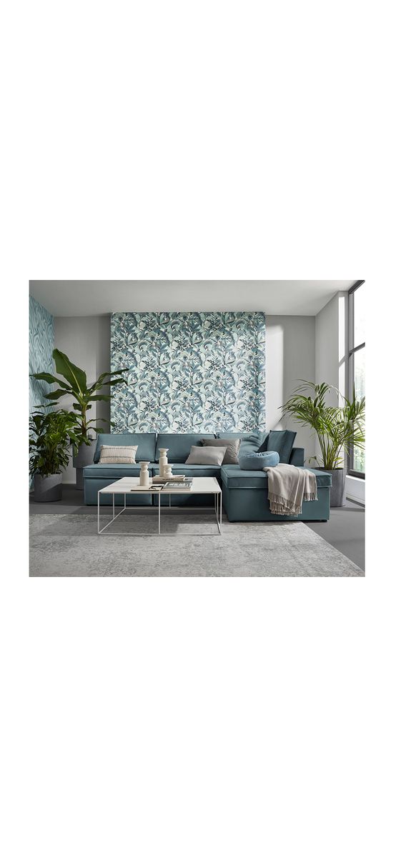 Tapet floral bleu, Erismann Elle decoration 1020218