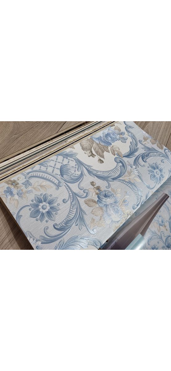 Tapet clasic, cu model floral bleu, Marburg Opulence Classic 58267