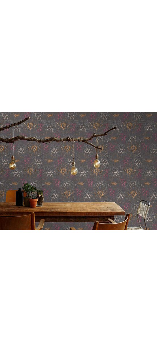 Tapet floral, Erismann, gri închis, Profi Selection 542504