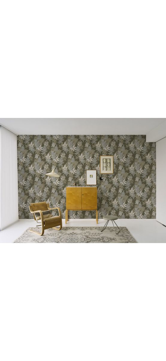 Tapet floral maro taupe, Grandeco A48202