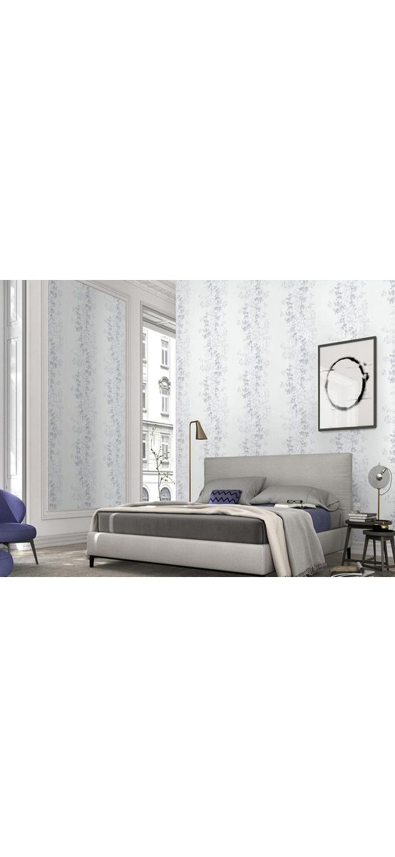 Tapet floral gri, Erismann, model crengi verticale, GMK 1004731