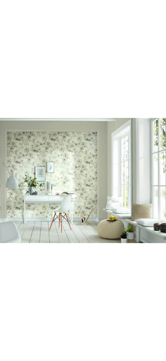 Tapet floral gri, Erismann, vlies, superlavabil, GMK 1005131