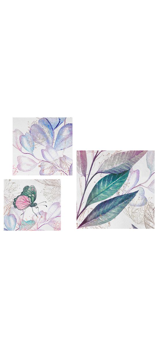 Fototapet floral mov Eucalyptus, Komar, 250x250 cm