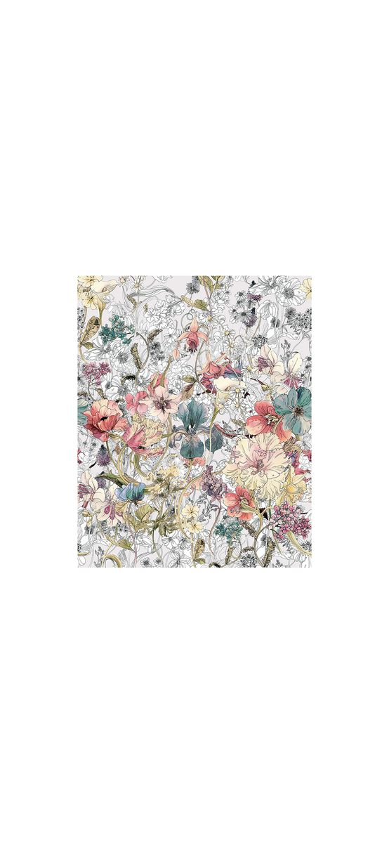 Fototapet floral multicolor, Komar Magic Meadow, pe suport vlies, 200x250 cm