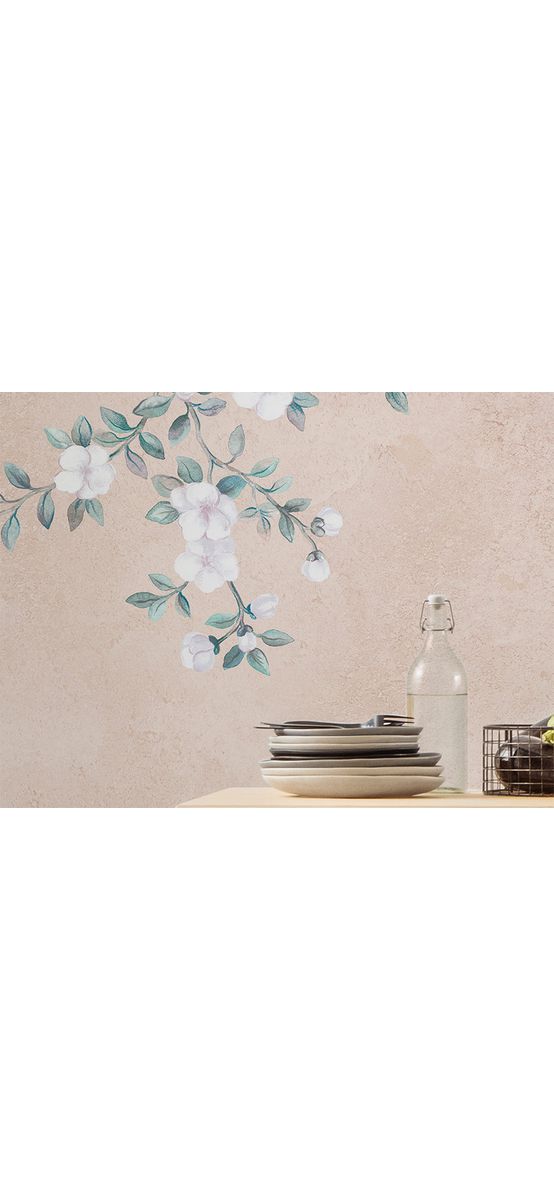 Fototapet floral, Komar Hanging Hanami, pe suport vlies, 400x250 cm