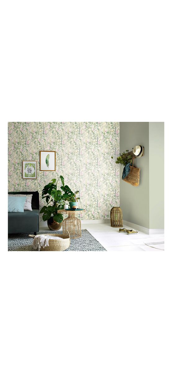 Tapet floral verde, Erismann Casual Chic 1025805