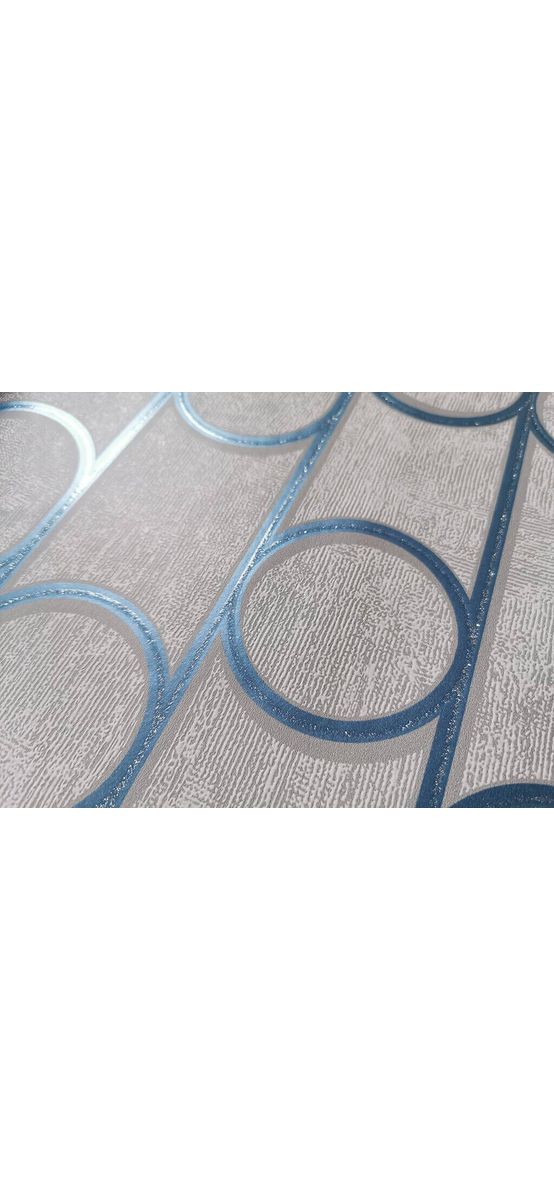 Tapet modern gri, Ugepa, model geometric albastru, Galactik M24009