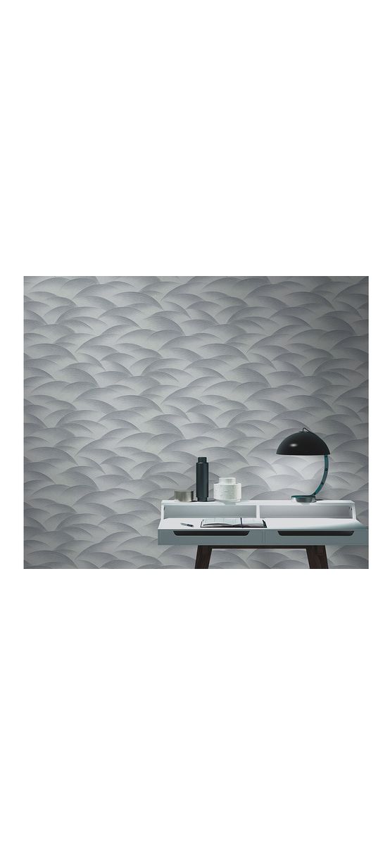 Tapet cu model geometric gri argintiu, Erismann GMK4 1037229, vlies extralavabil