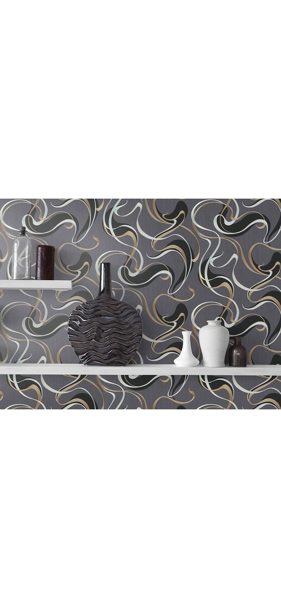 Tapet modern gri închis, Spotlight 1010515