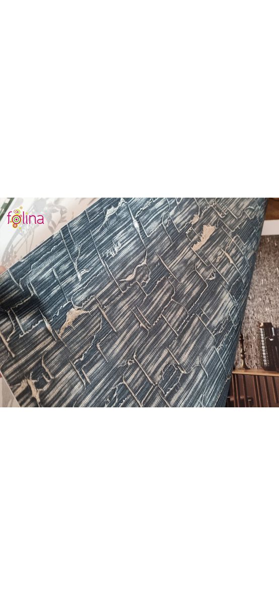 Tapet gri închis cu detalii metalice bej, Erismann Casual Chic 1026010