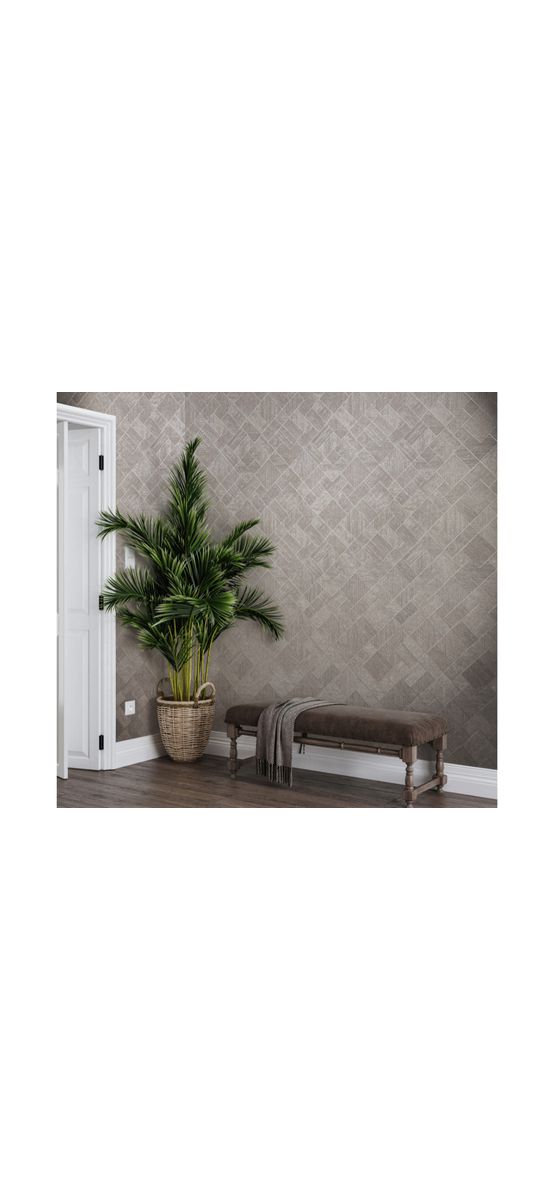 Tapet gri taupe, Marburg Ritus 35510, model geometric, aspect sidefat, vlies, rolă de 0.53x10 metri