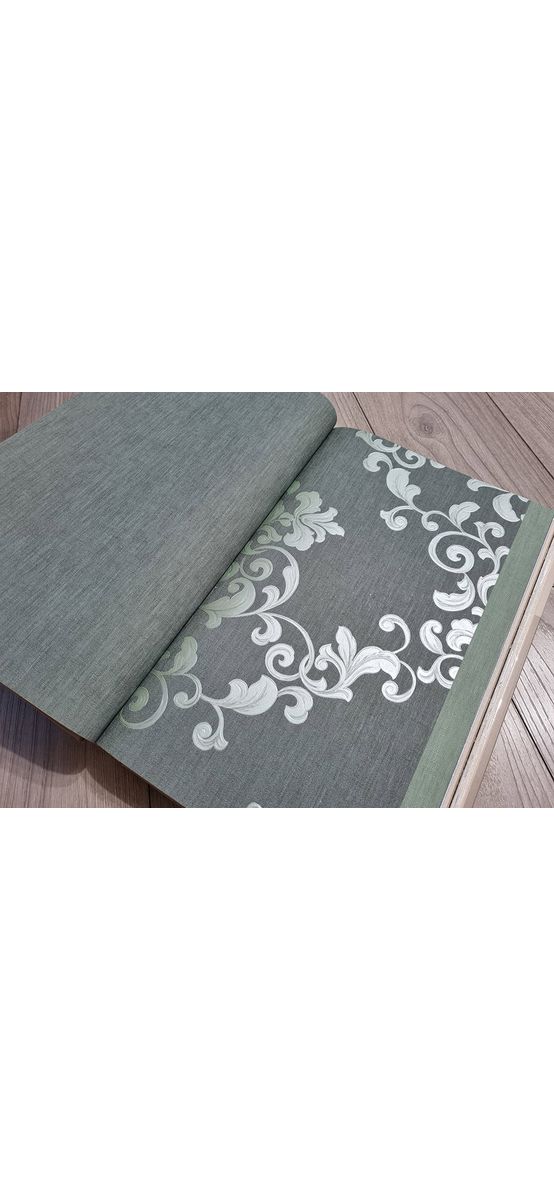 Tapet clasic gri verzui, Marburg Opulence Classic 58223