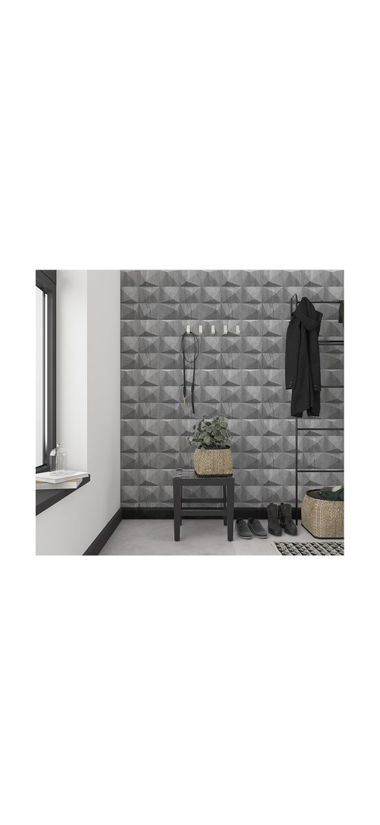 Tapet 3D cuburi din lemn gri deschis, Marburg Up to date 34854, vlies extralavabil