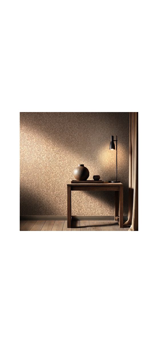 Tapet bej cu model floral metalic, Marburg Ritus 35533, vlies, rolă de 0.53x10 metri