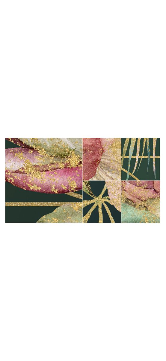 Fototapet floral verde, Komar Golden Growth, pe suport vlies, 400x250 cm